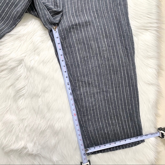 SOLD-NWT Eileen Fisher Linen Pinstripe Pants - Picture 8 of 8